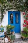 Sidi Bou Said, Tunisia, Africa. A picturesque doorway in town. Art Print